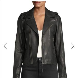 Joie Ailey Paper-Weight Leather Moto Jacket